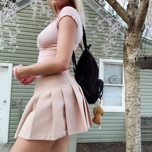 Tan Pleated Tennis Skirt